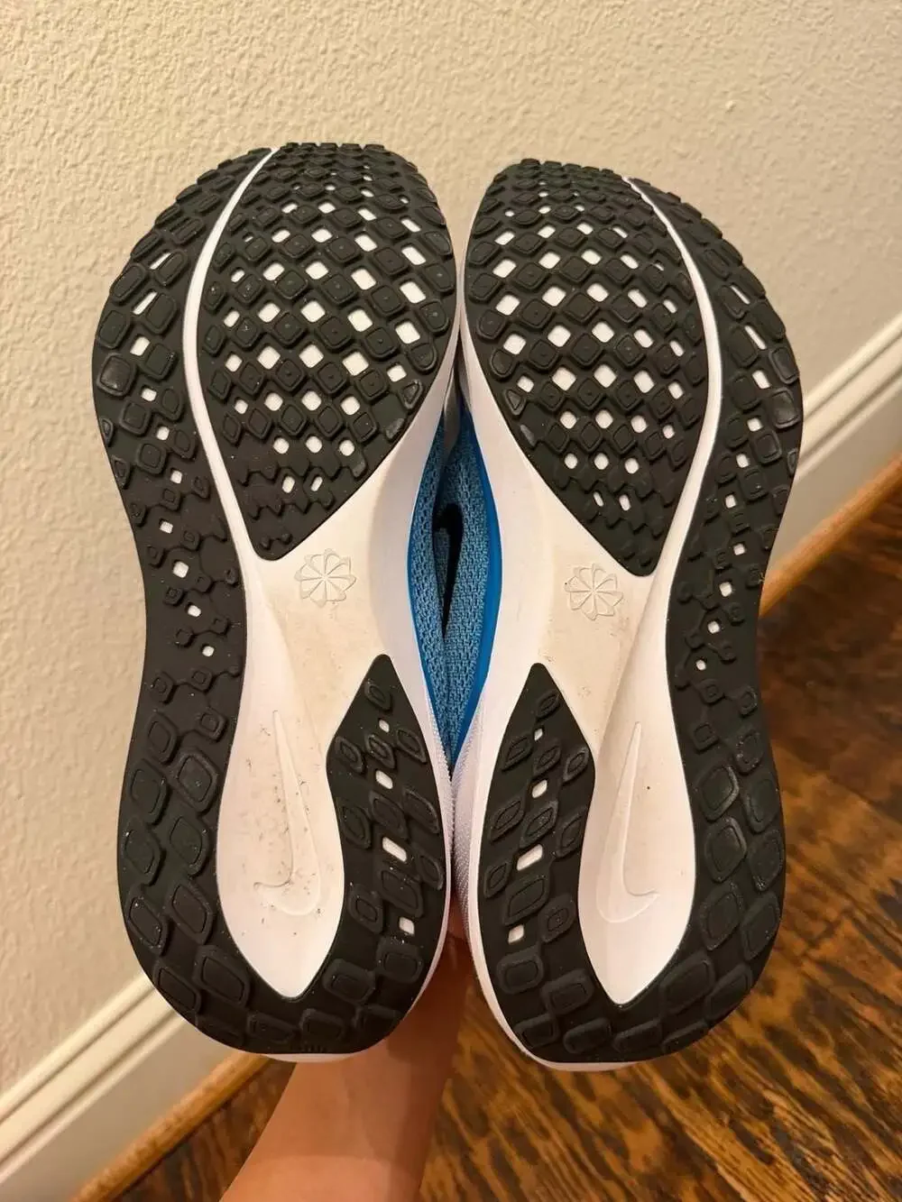 Nike Air Zoom Pegasus 40 Running Shoes White Blue Size 14